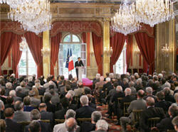 Nicolas Sarkozy rencontre les parlementaires à l'Elysée