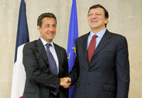 Nicolas Sarkozy et José Manuel Barroso