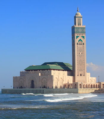 la mosquée hassan ii, à casablanca, au maroc. 