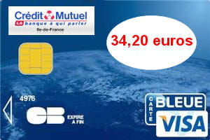 ex-aequo - CrÃ©dit mutuel IDF (Visa) : 34,20 euros par an - Les cartes ...