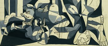Le Charnier, Pablo Picasso, Paris, 1945, Huile et fusain sur toile 199 x 250 cm, The Museum of Modern Art, New York Succession Picasso 2006 