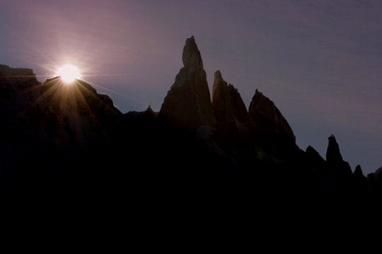 coucher de soleil sur le mont cerro